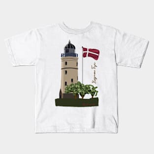Kegnaes Fyr - Lighthouse of Kegnaes Island in Denmark Kids T-Shirt